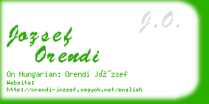 jozsef orendi business card